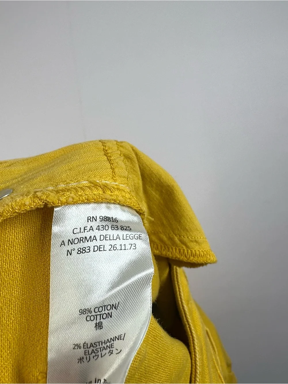 Cotelac Mustard Yellow Wide Leg Crop Jeans Womens Size 2 Raw Fray Hem Chic Denim - Picture 6 of 10